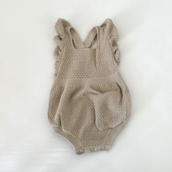 H&M Beige Knit Baby Bodysuit - Picture 1 of 2